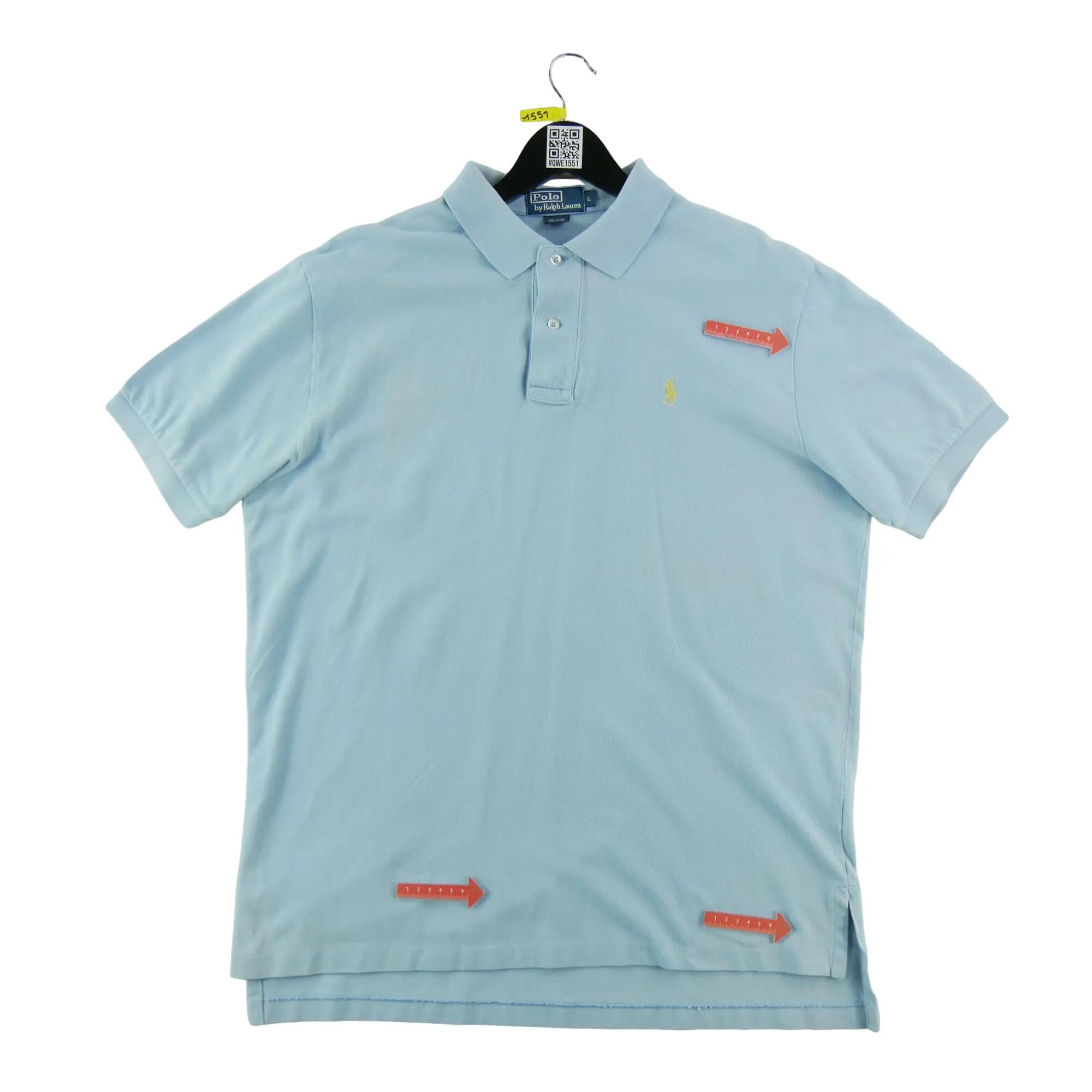 Second hand - Polo maniche corte uomo Polo Ralph Lauren blu chiaro - Stato buono 2/7