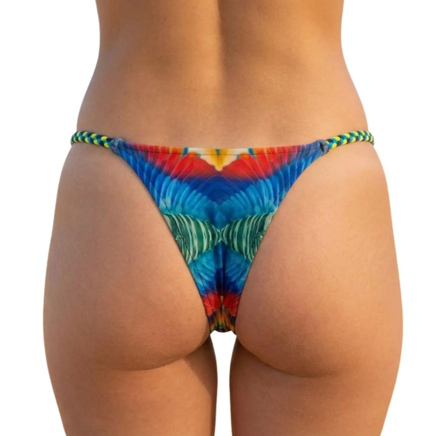 Dół bikini - Pływanie - Damskie - Dakine Kelli - Tanga wzorzyste 2/4
