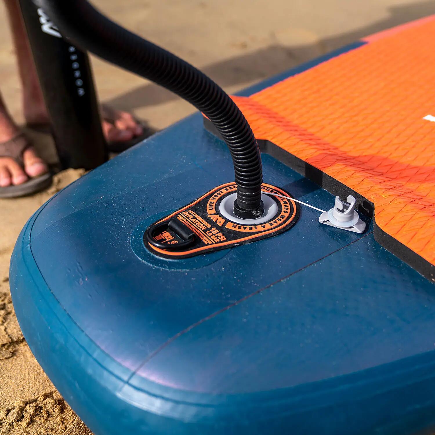 Deska SUP Aqua Marina Atlas 12'0 366 cm Carbon + Pompka EP-T16 + BOJKA 9/15