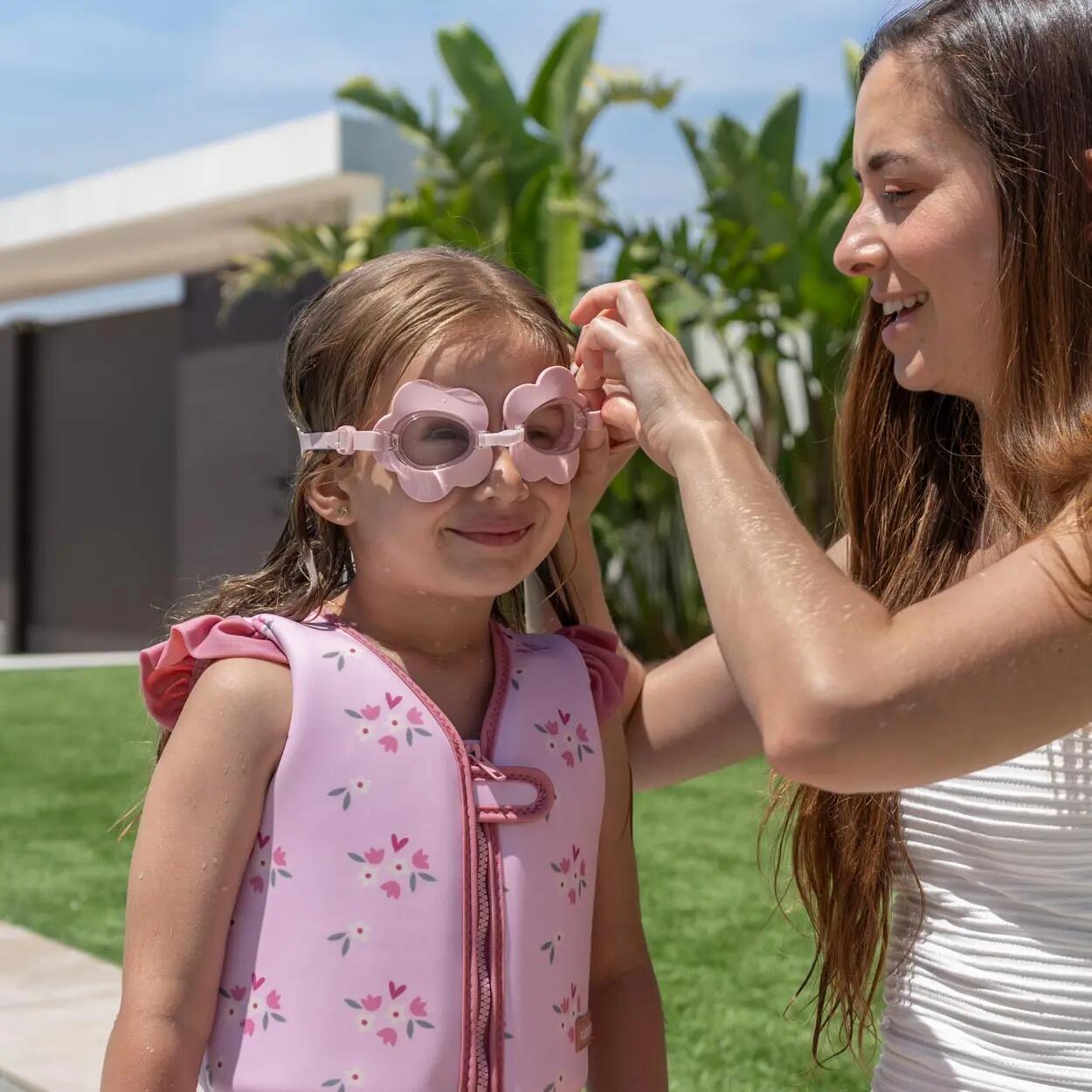 Flamingueo gafas natación infantiles antivaho rosa 6/7