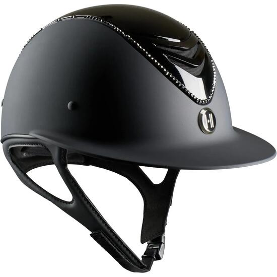 Casque d'équitation glossy top fille OneK Swarowski
