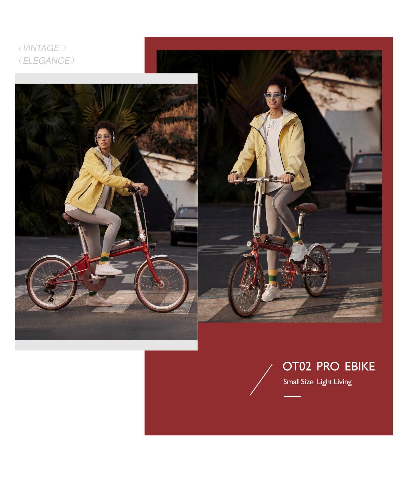 Elektrische fiets voor volwassenen ONESPORT OT02 PRO batterij 36V 5.2Ah 15/15