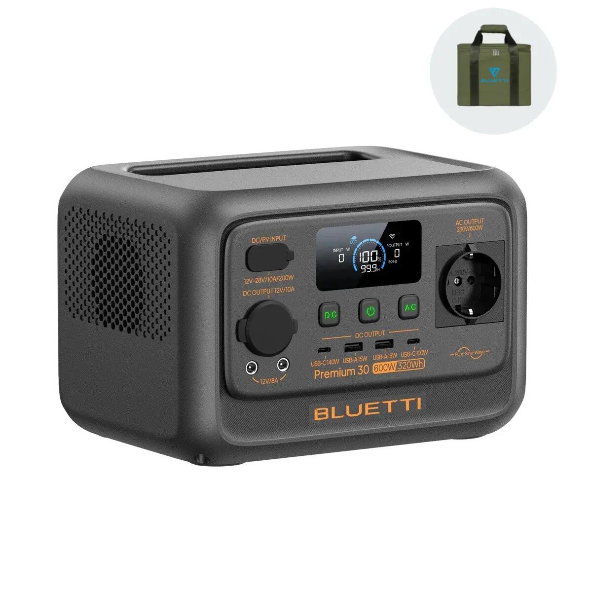 BLUETTI Premium 30 V2 320Wh/600W przenośna stacja na kemping&podróże-generator