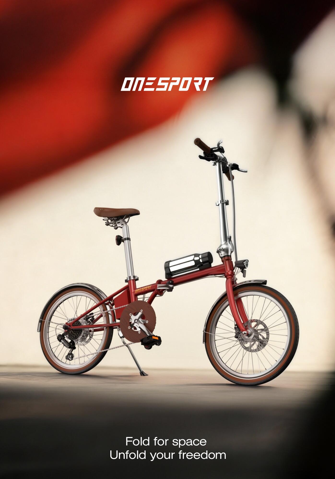 Elektrische fiets voor volwassenen ONESPORT OT02 PRO batterij 36V 5.2Ah 11/15