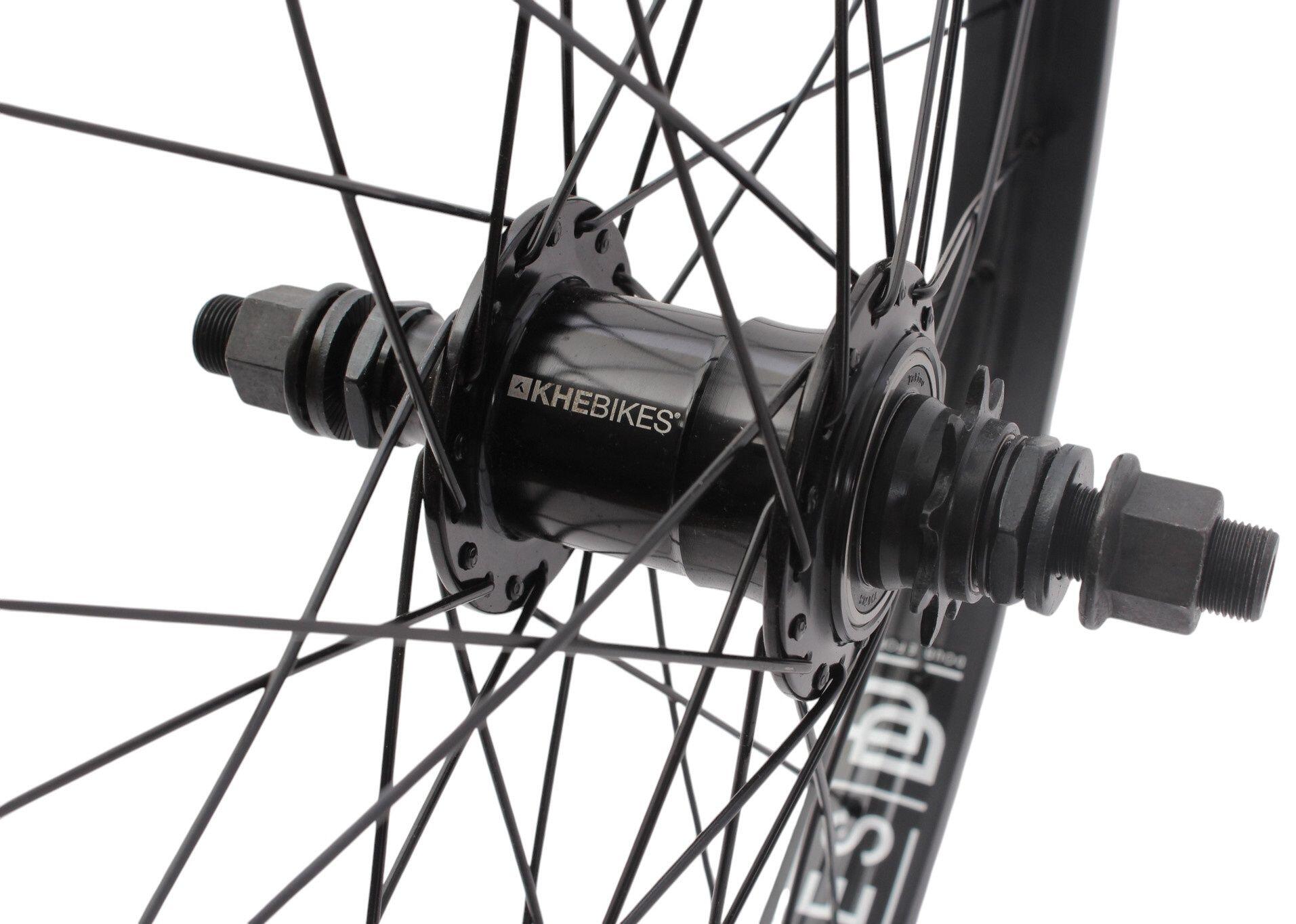 Roda traseira BMX KHE Freecoaster + MVP DD 20 polegadas 14 mm preta 5/8