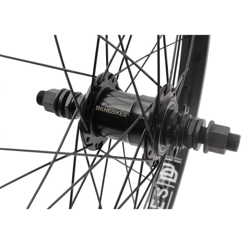 Roată spate BMX KHE Freecoaster + MVP DD 20 inch 14 mm neagră