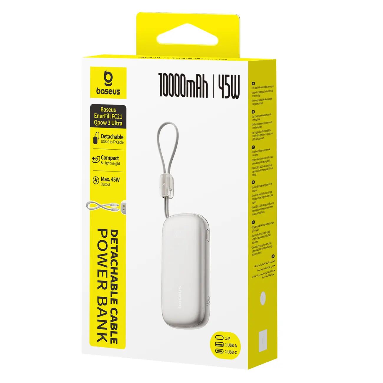 Powerbank Baseus 10000 mAh 45W kabel USB-C/ lightning 7/7
