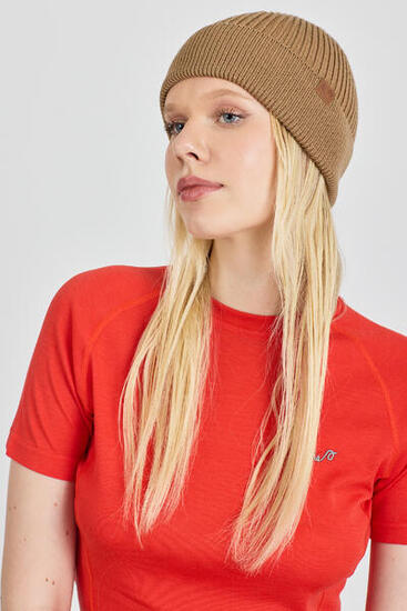 Czapka zimowa 100% wełna merino - Icewall (250 g/m²) Żółty