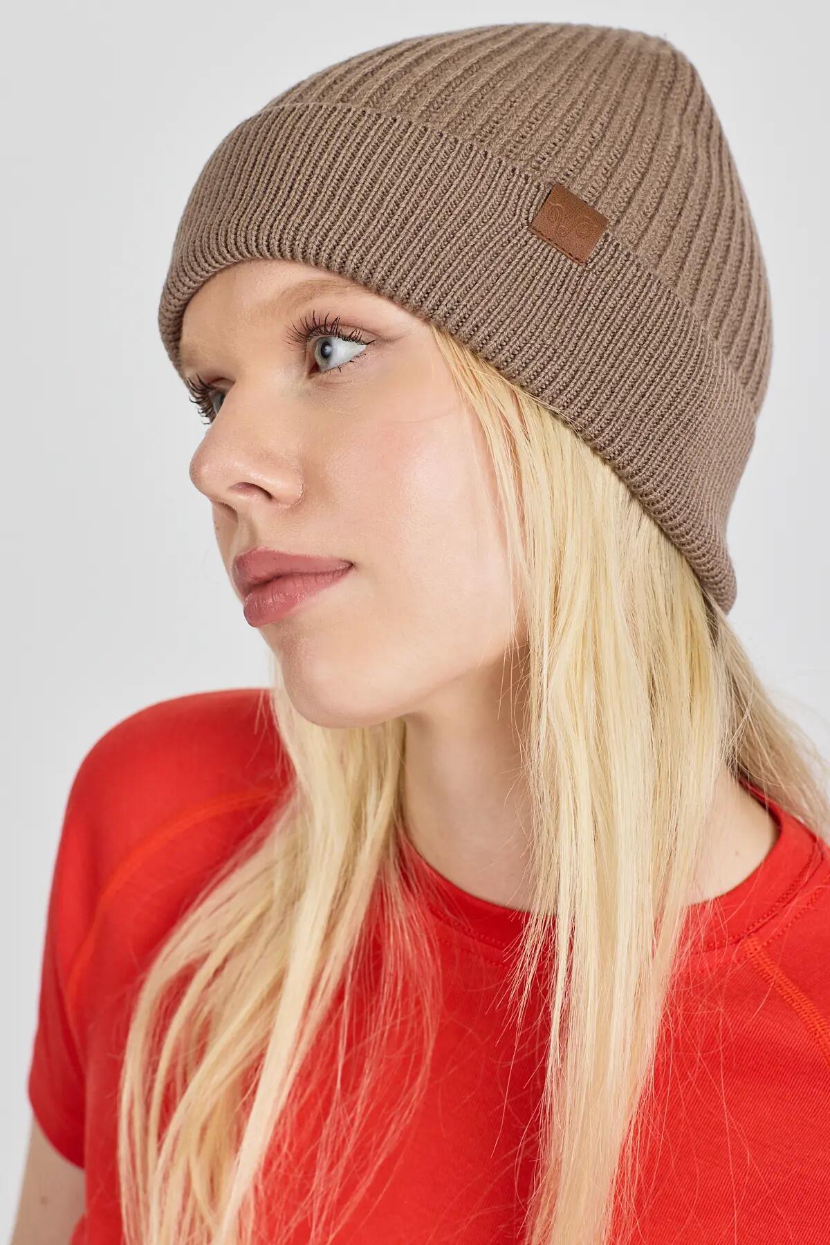 Czapka zimowa 100% wełna merino - Icewall (250 g/m²) Brązowy 2/3