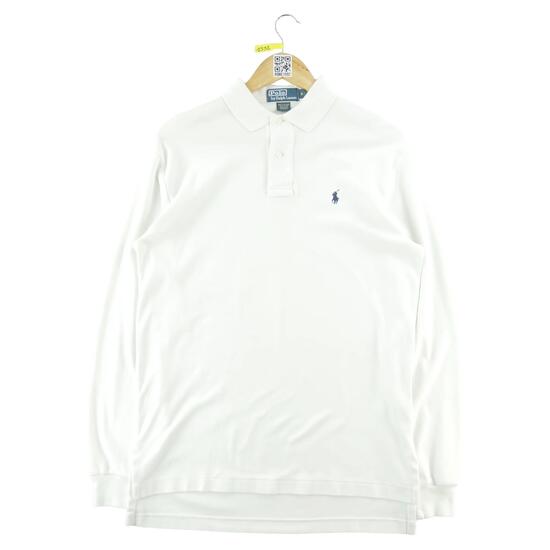 Seconde vie - Polo manches longues Homme Blanc - Bon état