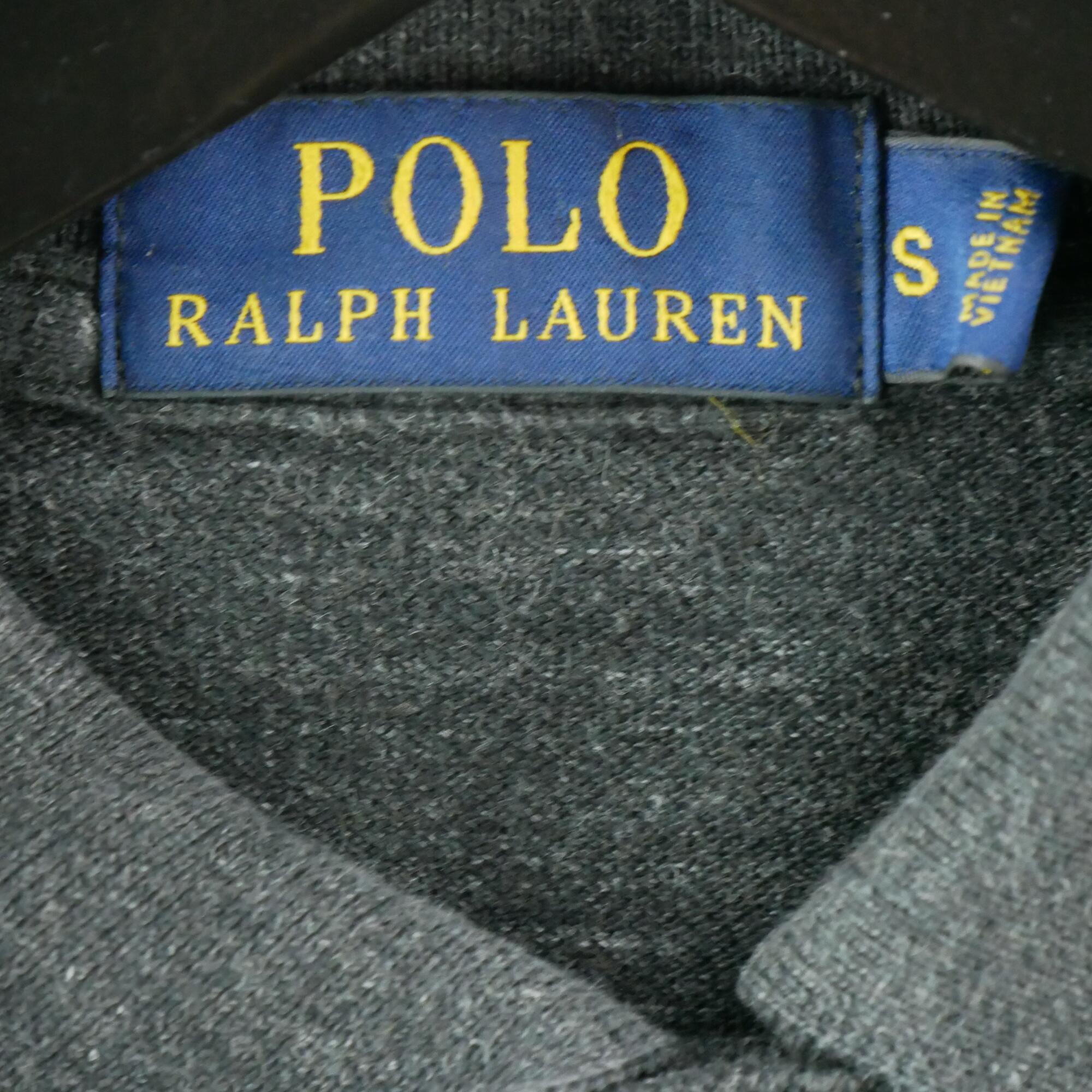 Tweedehands - Poloshirt lange mouwen heren zwart Polo Ralph Lauren - Als nieuw 5/6