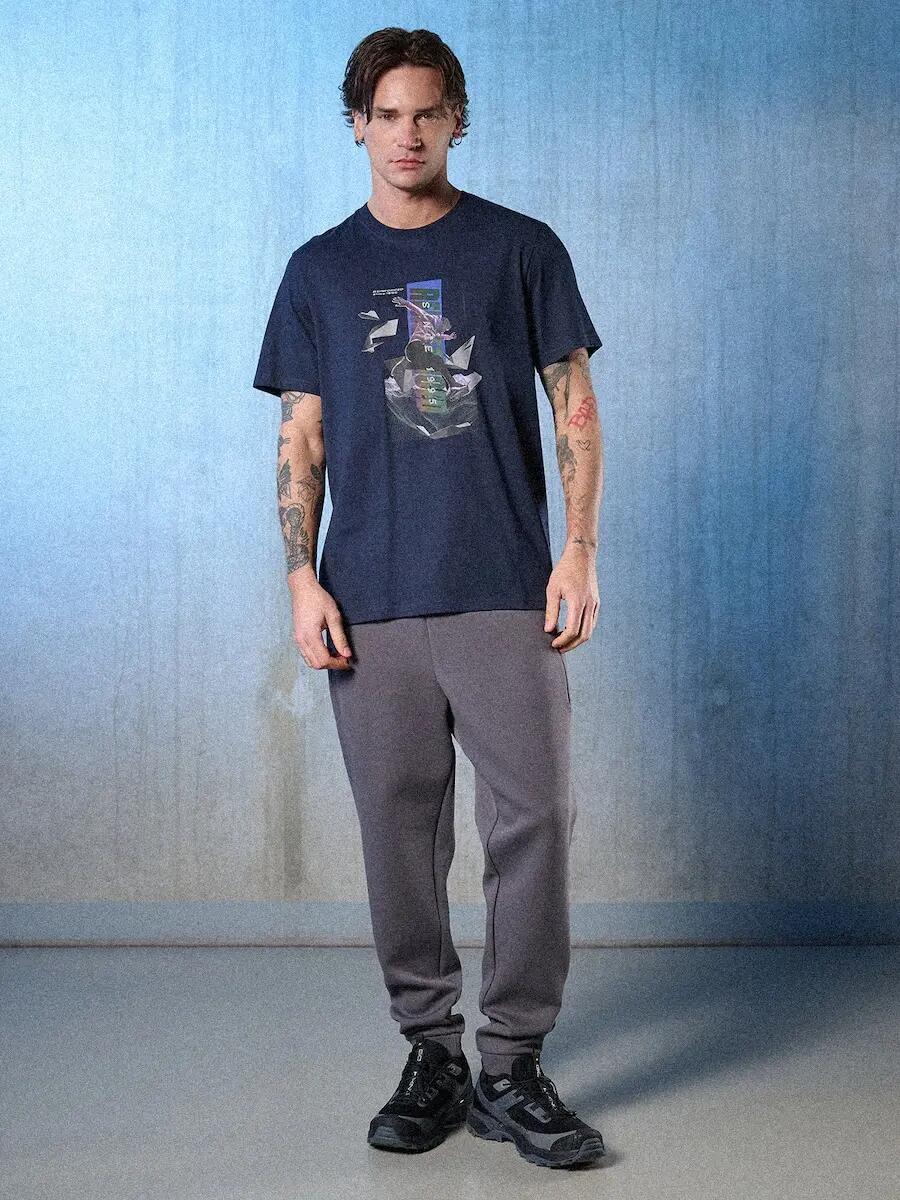 T-shirt regular z nadrukiem męski 4F 4FRSS26TTSHM3659 7/7