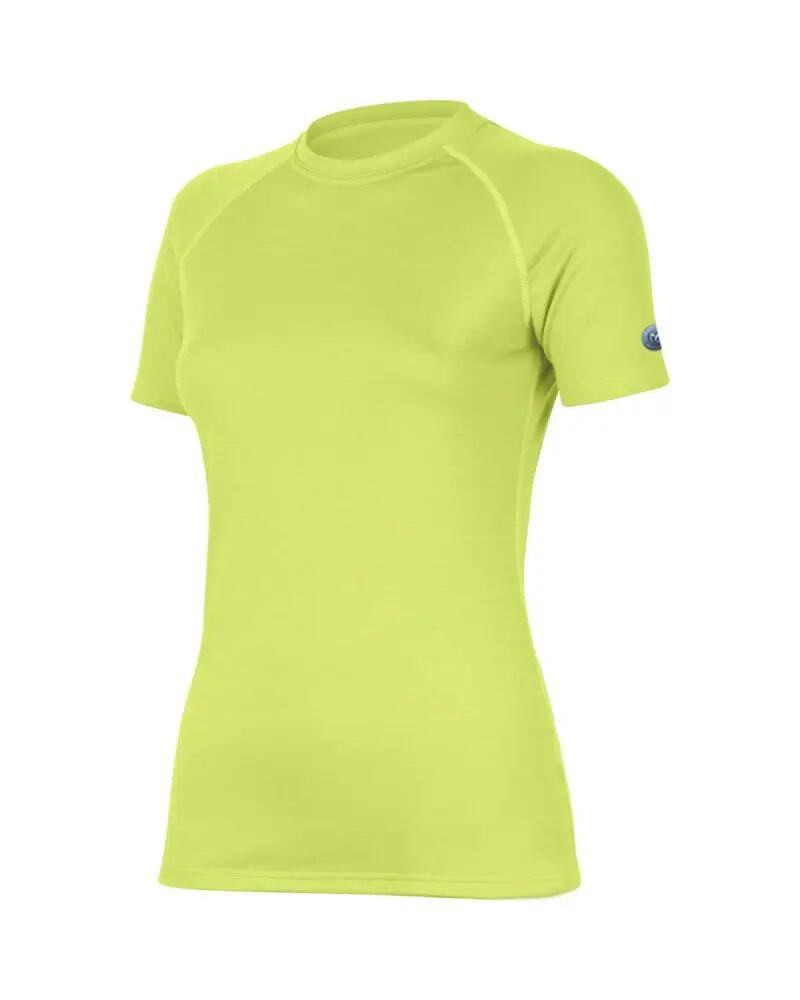 Baselayer top - Fietsen - Dames - ALEA - Korte mouwen, 100% merino wol - Geel 1/1