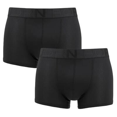 Multi-sport heren sports mesh 2-pack microfiber boxer trunks zwart