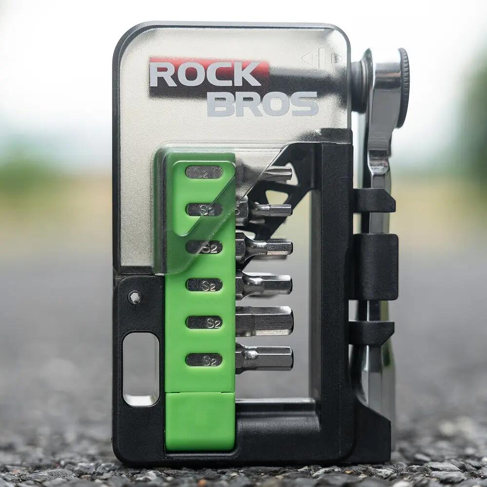 Mini kit de herramientas para bicicleta con trinquete y 12 brocas ROCKBROS 3/4