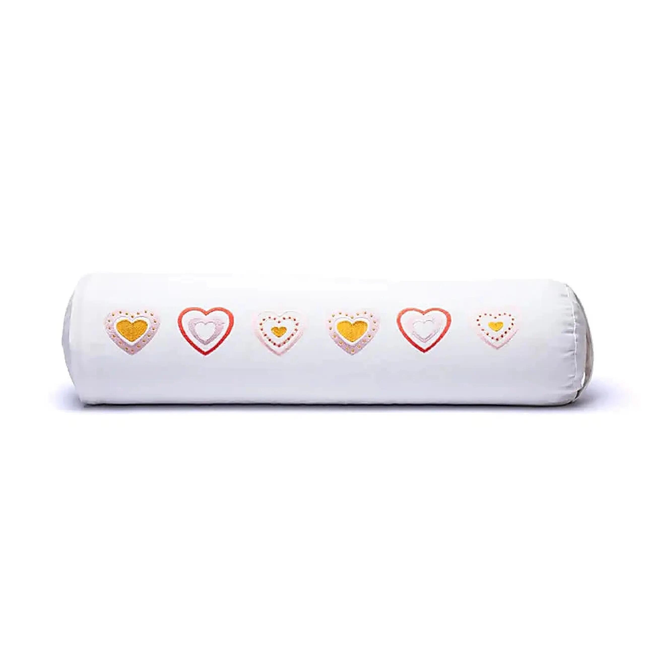 Coussin/rouleau de yoga en coton biologique Hearts OCS 2/3