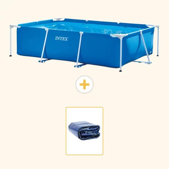INTEX Piscina con estructura Rectangular - 300x200x75 cm - 2-piezas S21253