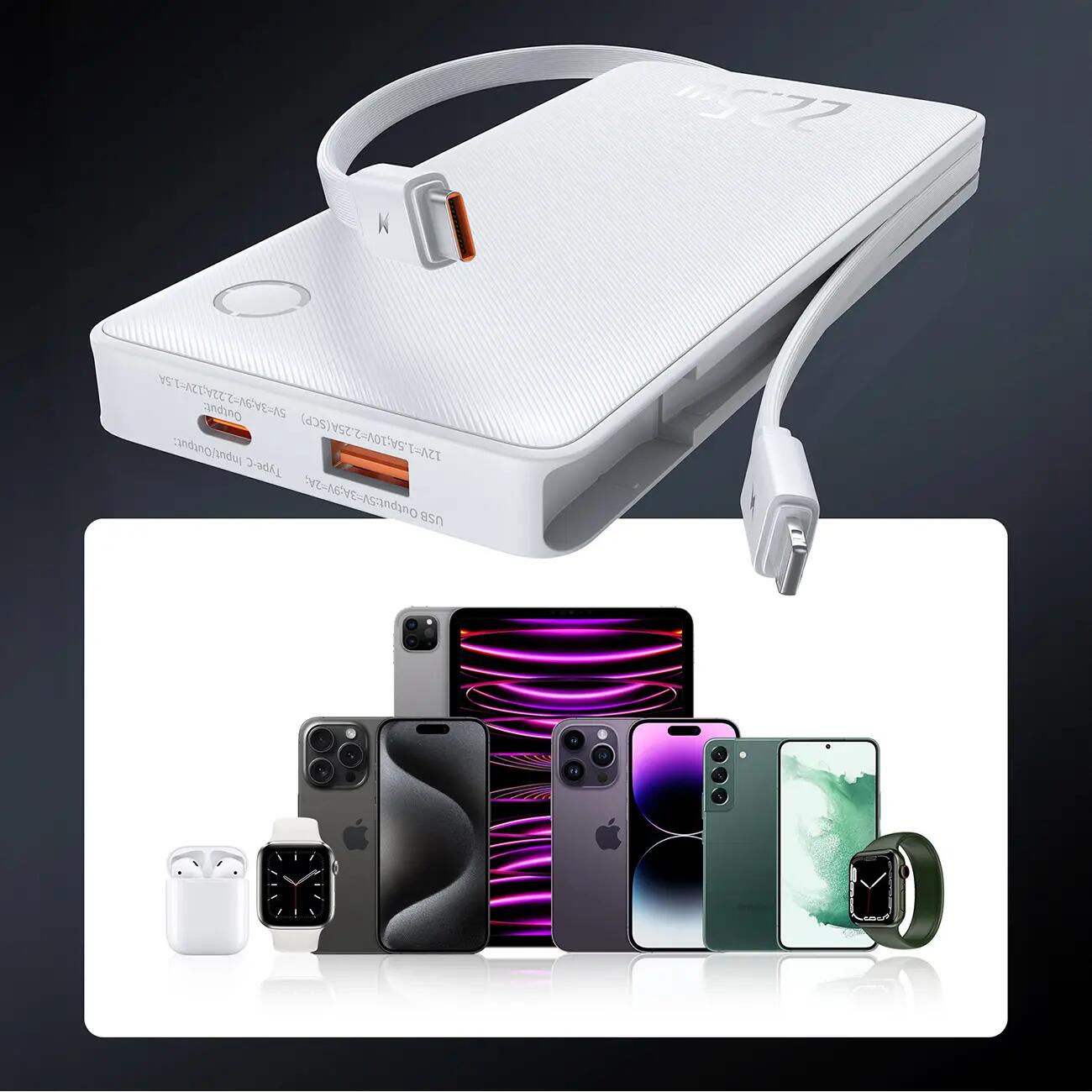Powerbank Baseus 10000 mAh 22,5W USB-C lightning 4/7