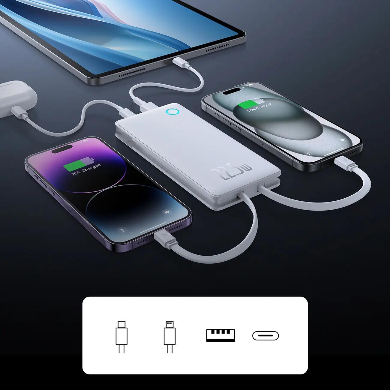 Powerbank Baseus 10000 mAh 22,5W USB-C lightning 3/7