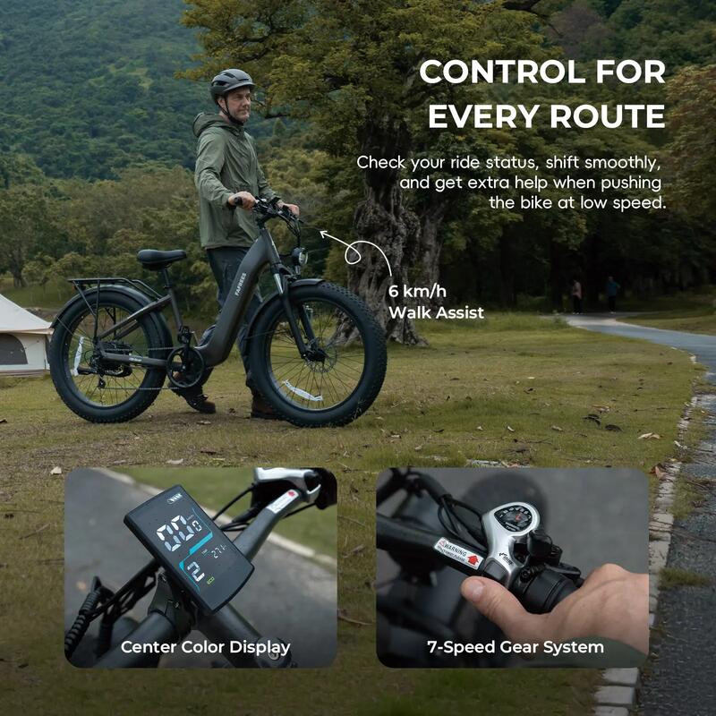 Bicicletă electrică all-terrain FAFREES F26 Rover 26×4.0 cu baterie de 960Wh