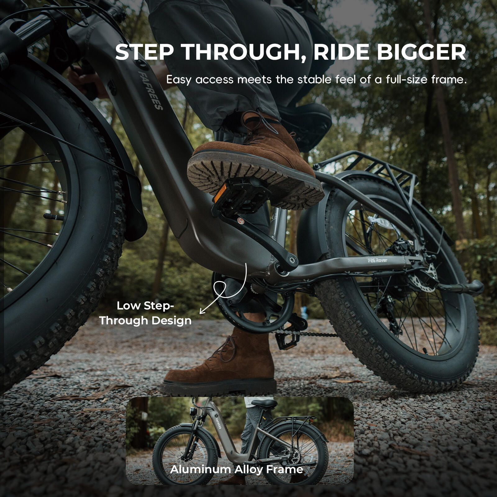 Bicicleta eléctrica todoterreno FAFREES F26 Rover 26×4.0 con batería de 960 Wh 6/7