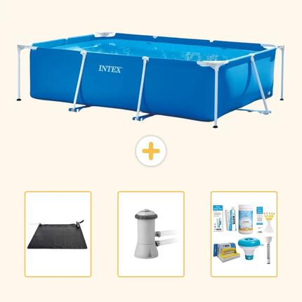 INTEX Piscina con estructura Rectangular - 300x200x75 cm - 4-piezas S22353