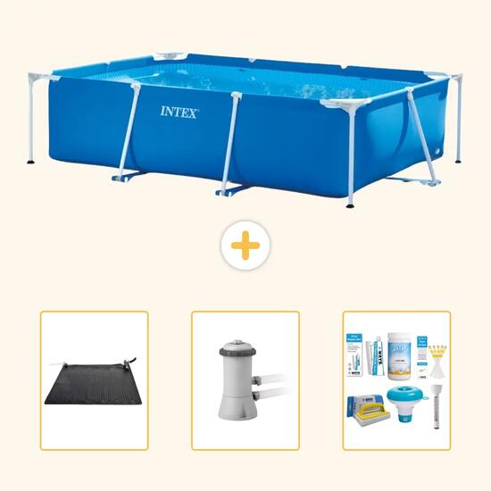 INTEX Piscina con estructura Rectangular - 300x200x75 cm - 4-piezas S22353