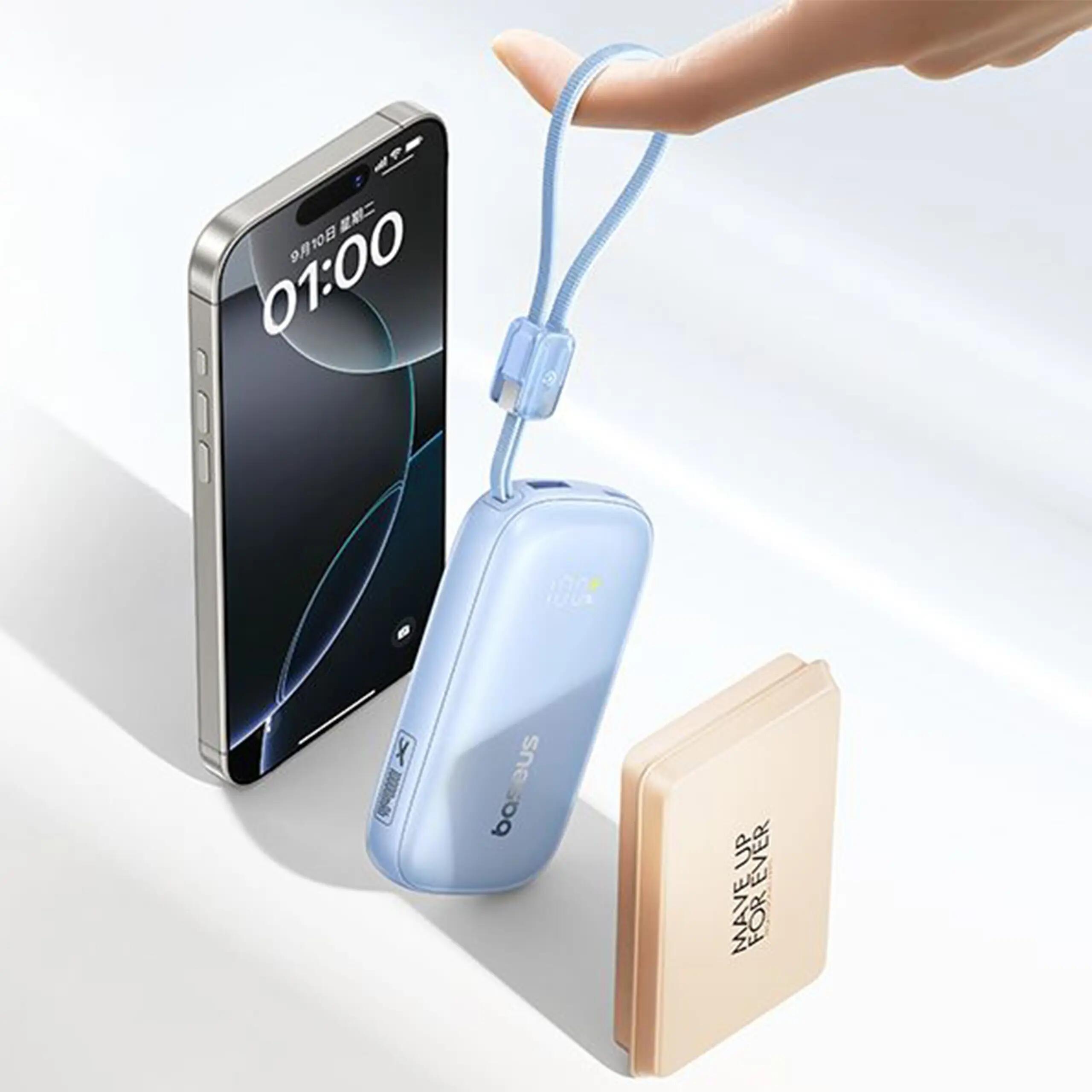 Powerbank Baseus 10000mAh 45W odłączany kabel USB-C/ lightning 6/7