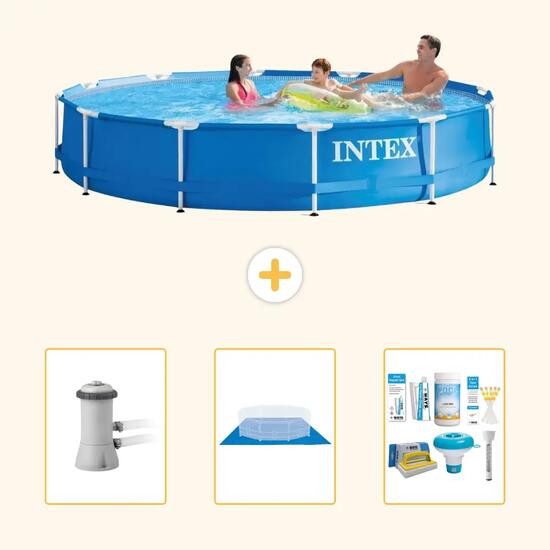 Piscine Tubulaire Ronde - 366x76 cm - 4-pièces S21342