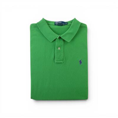 Tweedehands - polo ralph lauren heren polo korte mouw groen - zeer goede staat