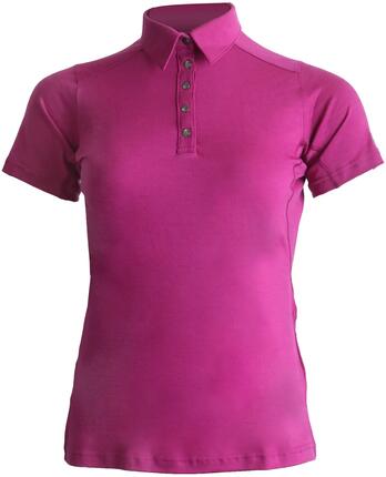 Polo femme - Cyclisme sur route - 100% mérinos, manches courtes - Rose