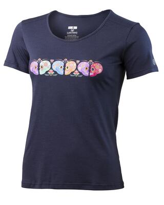 Maglia intima termica – Ciclismo – Donna – LINSY – 100% lana merino – Blu