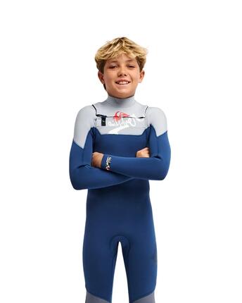 Combinaison de surf zip poitrine YOUNG GUNS 4/3MM Gris Garçon