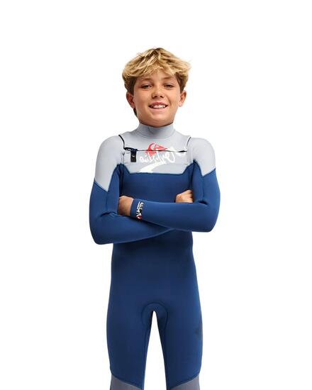Combinaison de surf zip poitrine YOUNG GUNS 4/3MM Bleu Garçon