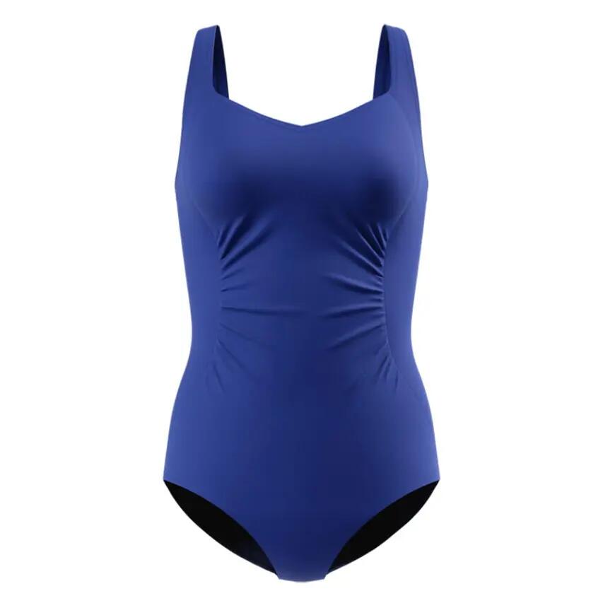Dames Shirred Shaping Badpak Blauw 1/7