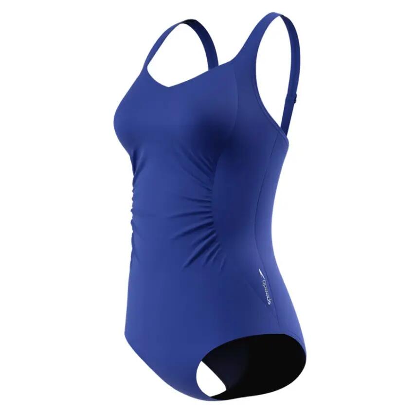 Dames Shirred Shaping Badpak Blauw 4/7