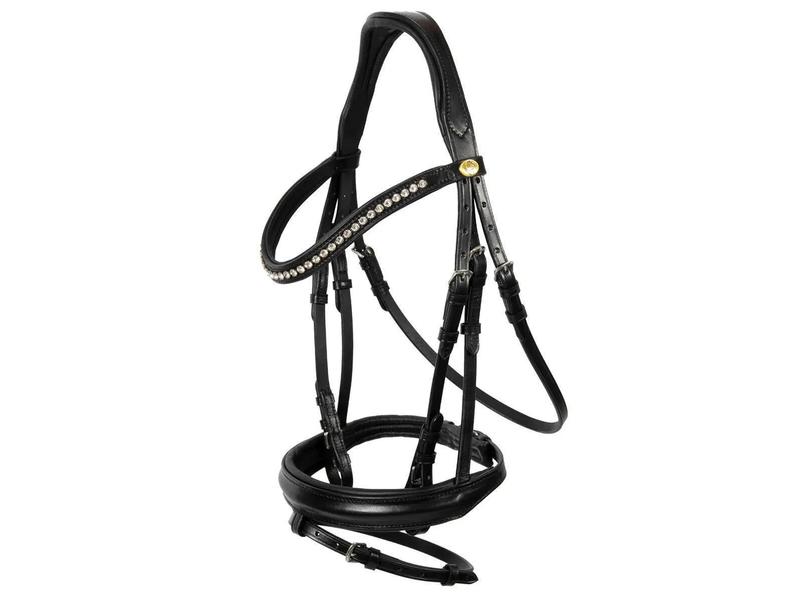Trense Hagen englisch kombiniert schwarz/silber schwarz unterlegt matt Pony 1/1