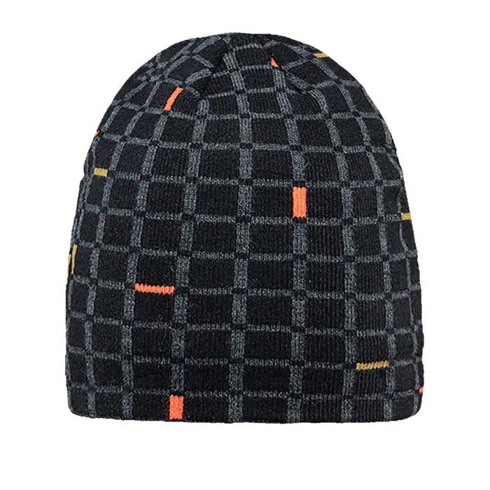 Unisex - Winter - Beanie hat - Fleece-lined, patterned - Gio - Black