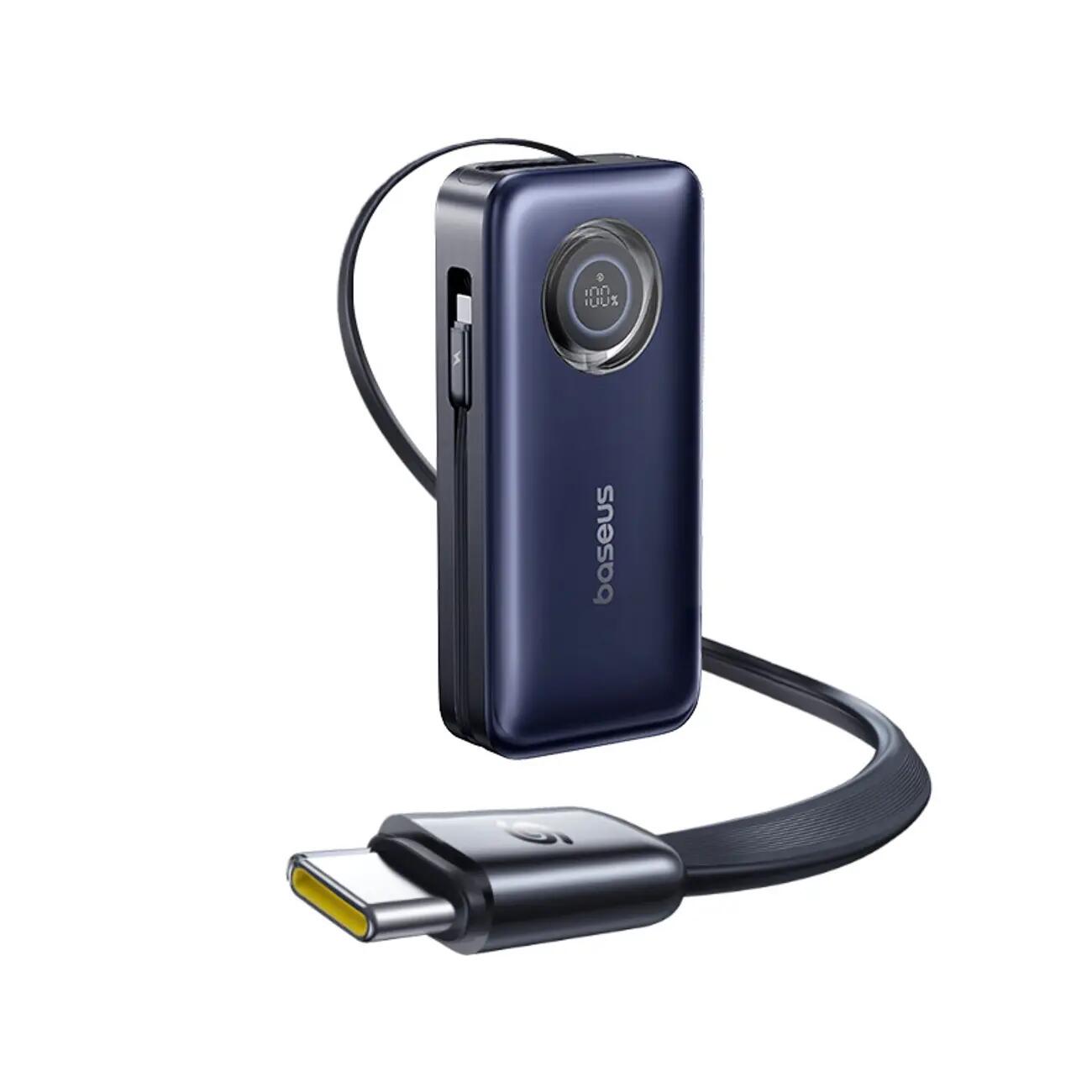 Powerbank Baseus 20000 mAh 100W 2 zwijane kable USB-C