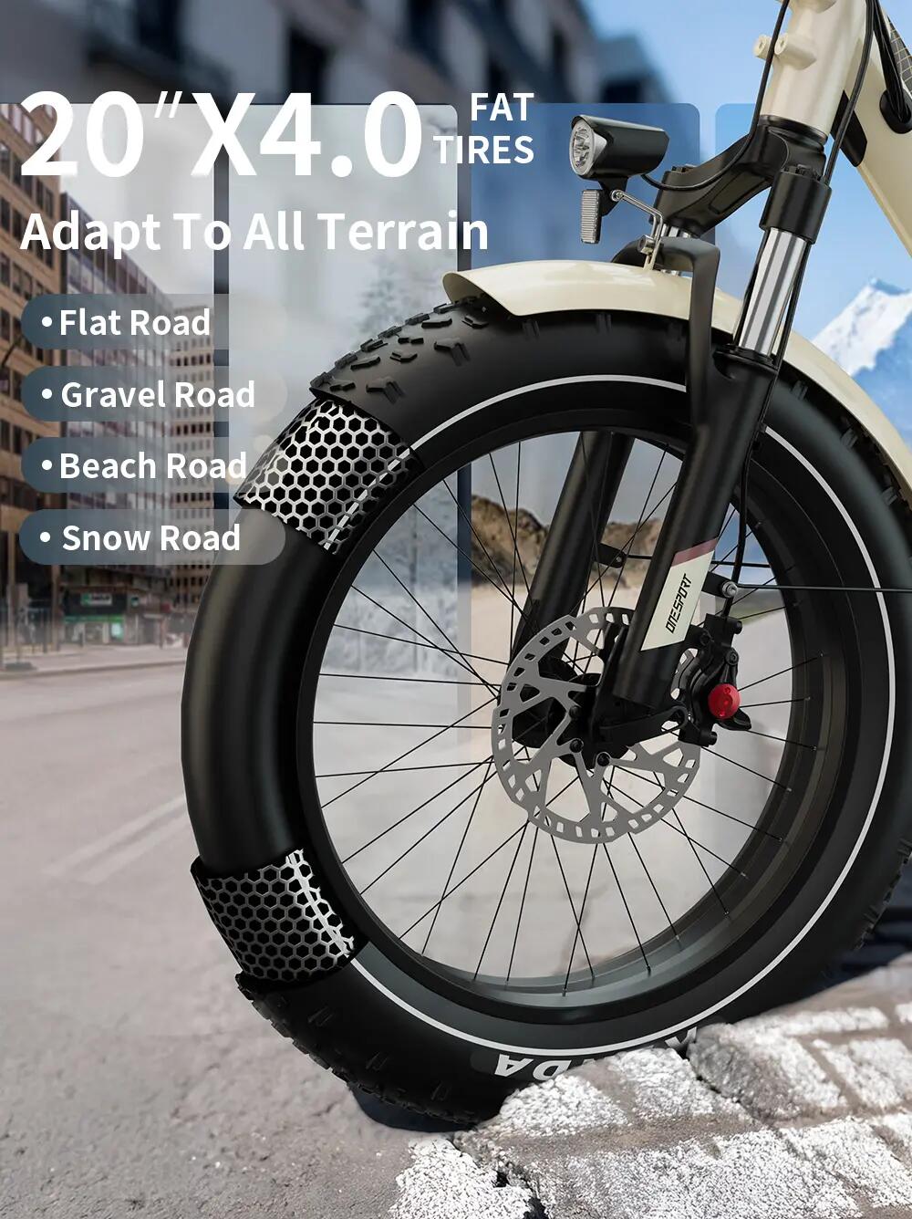 Elektrofahrrad für Erwachsene ONESPORT OT16MAX Akku 48V 18Ah 13/15
