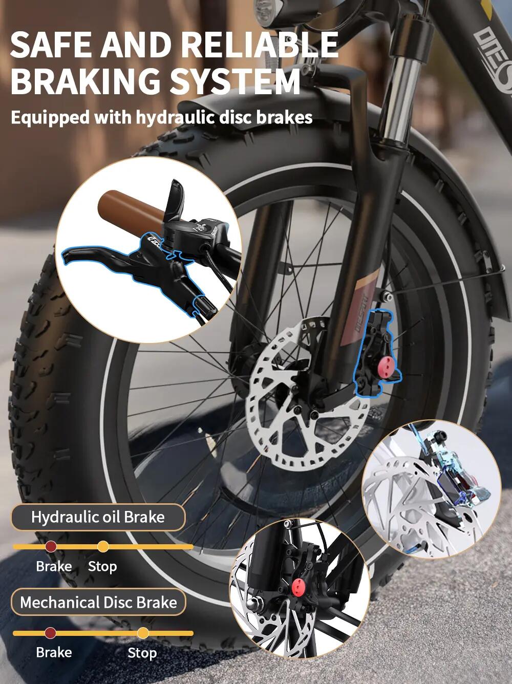 Elektrische fiets voor volwassenen ONESPORT OT16MAX batterij 48V 18Ah 12/15