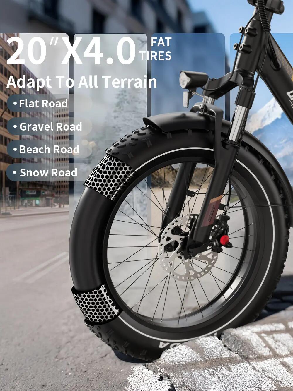 Elektrische fiets voor volwassenen ONESPORT OT16MAX batterij 48V 18Ah 10/15