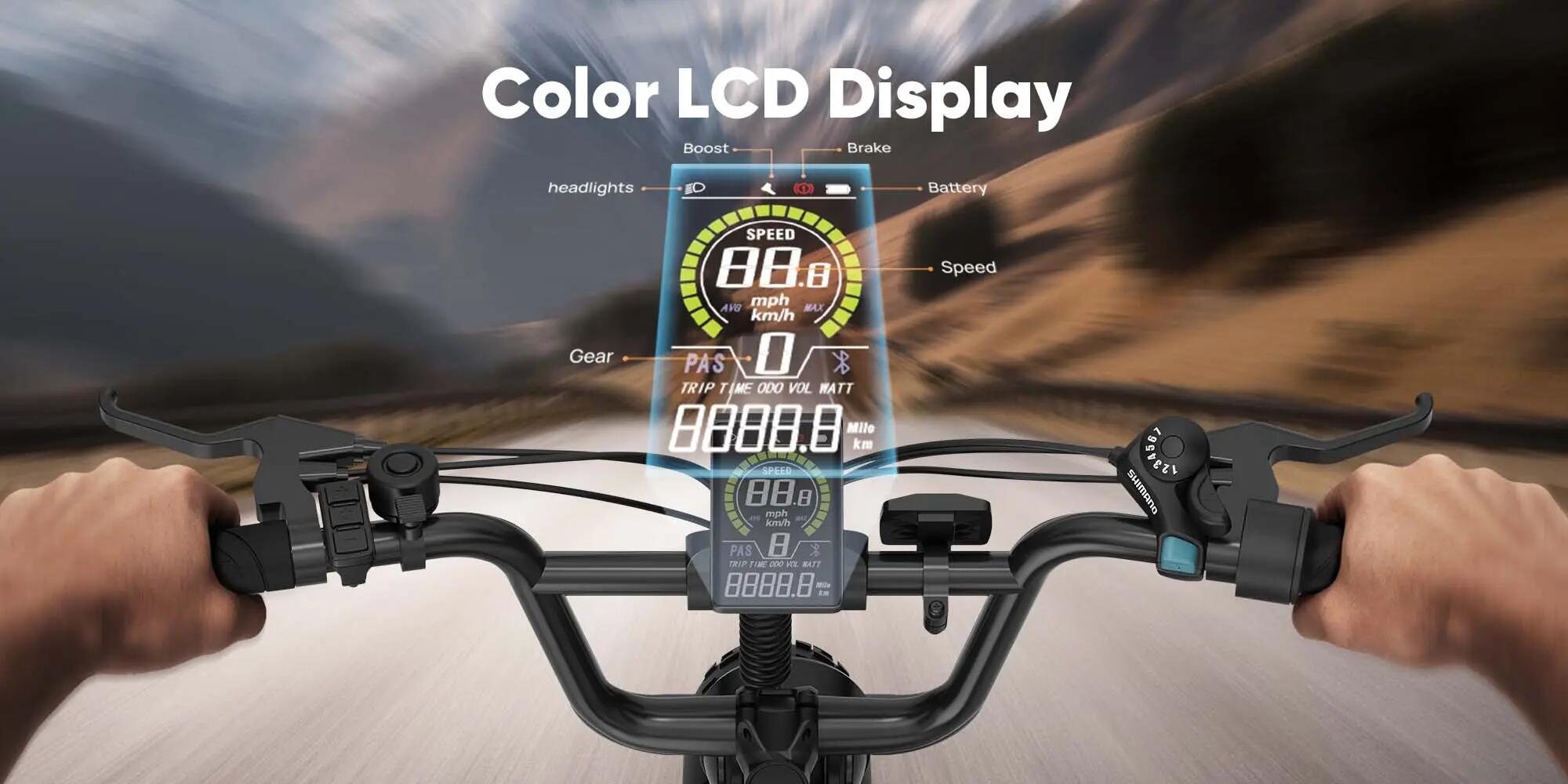 Bicicleta elétrica para adultos URLIFE E20 PRO Bateria 48V 15.6AH 7/15