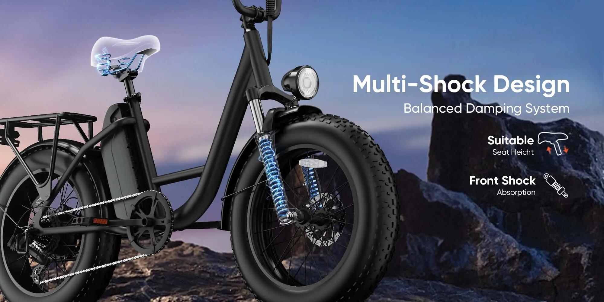 Bicicleta elétrica para adultos URLIFE E20 PRO Bateria 48V 15.6AH 11/15