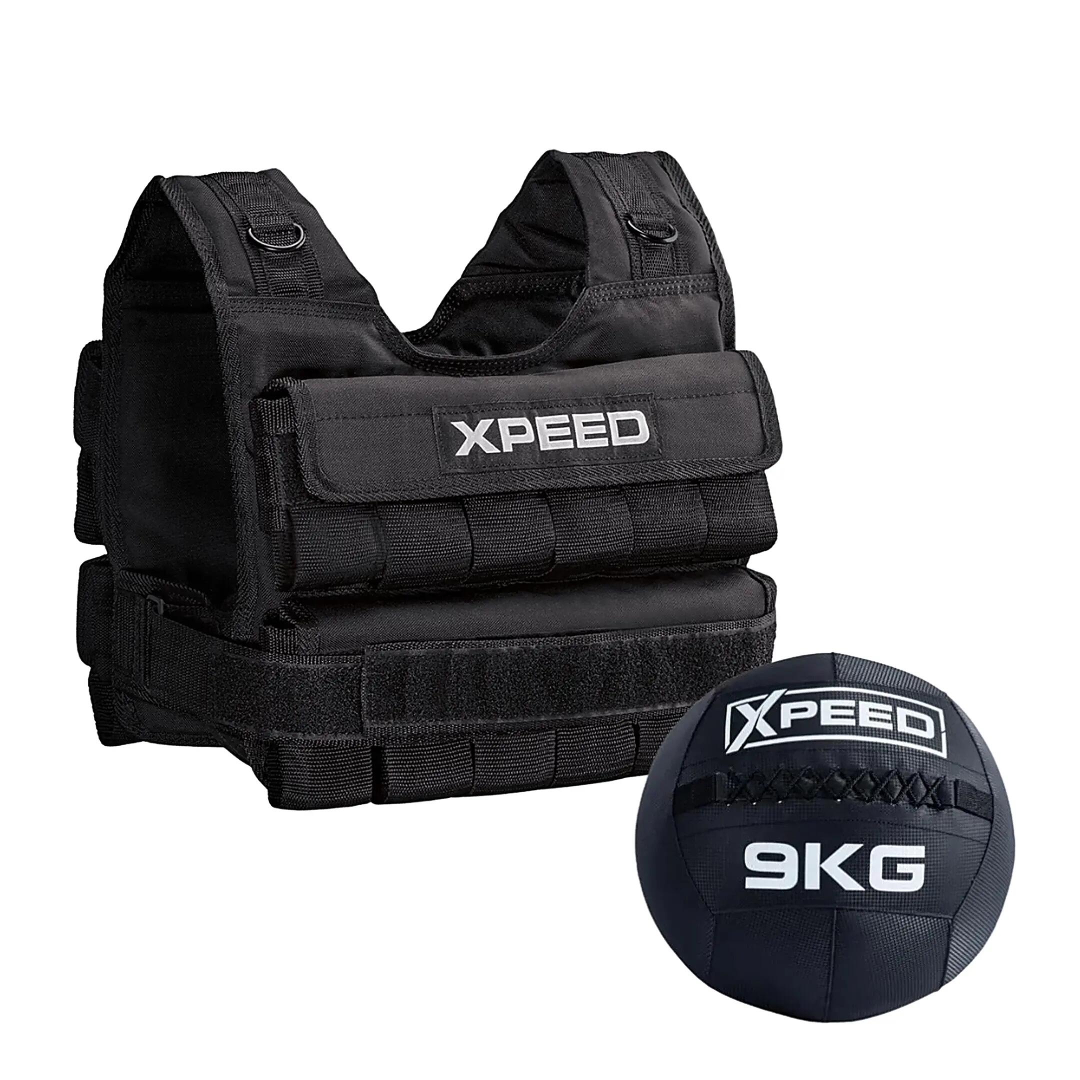 Xpeed 30kg Vest + 9kg Wall Ball Bundle