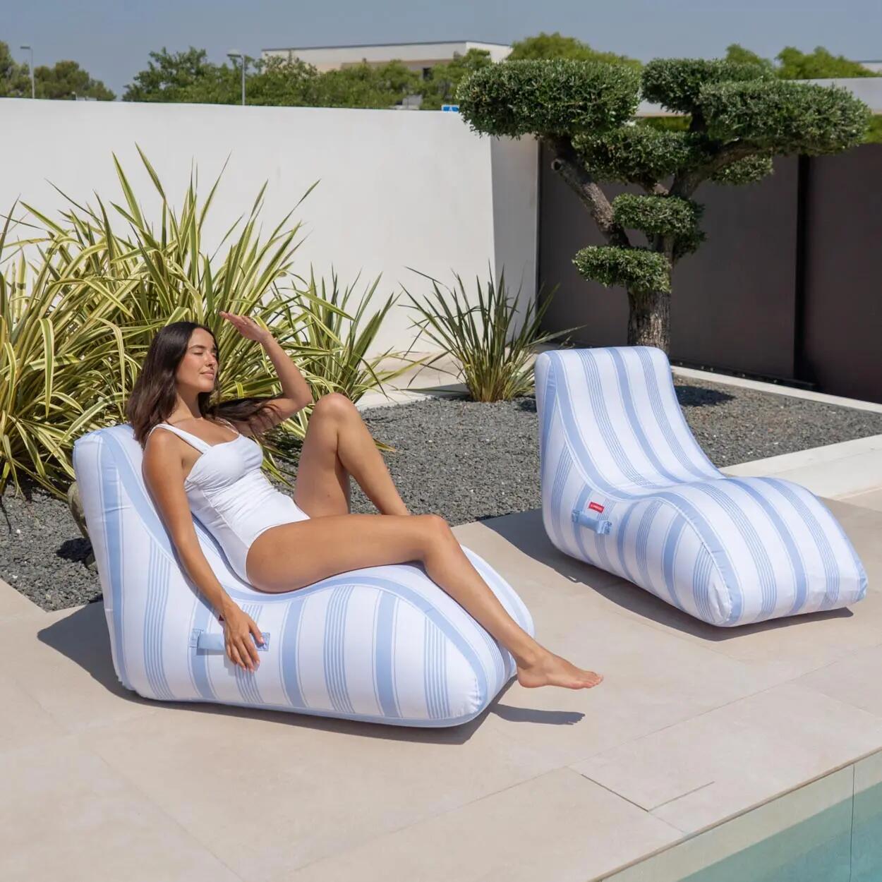 Flamingueo Premium Aufblasbarer Pool PVC Blau 3/6