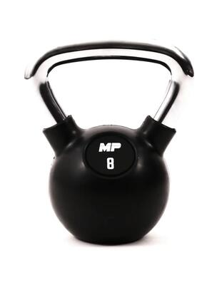 Muscle power mp1304 kettlebell rubber/chrome 8 kg