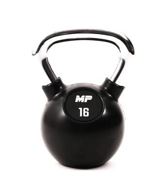 Muscle power mp1304 kettlebell rubber/chrome 16 kg