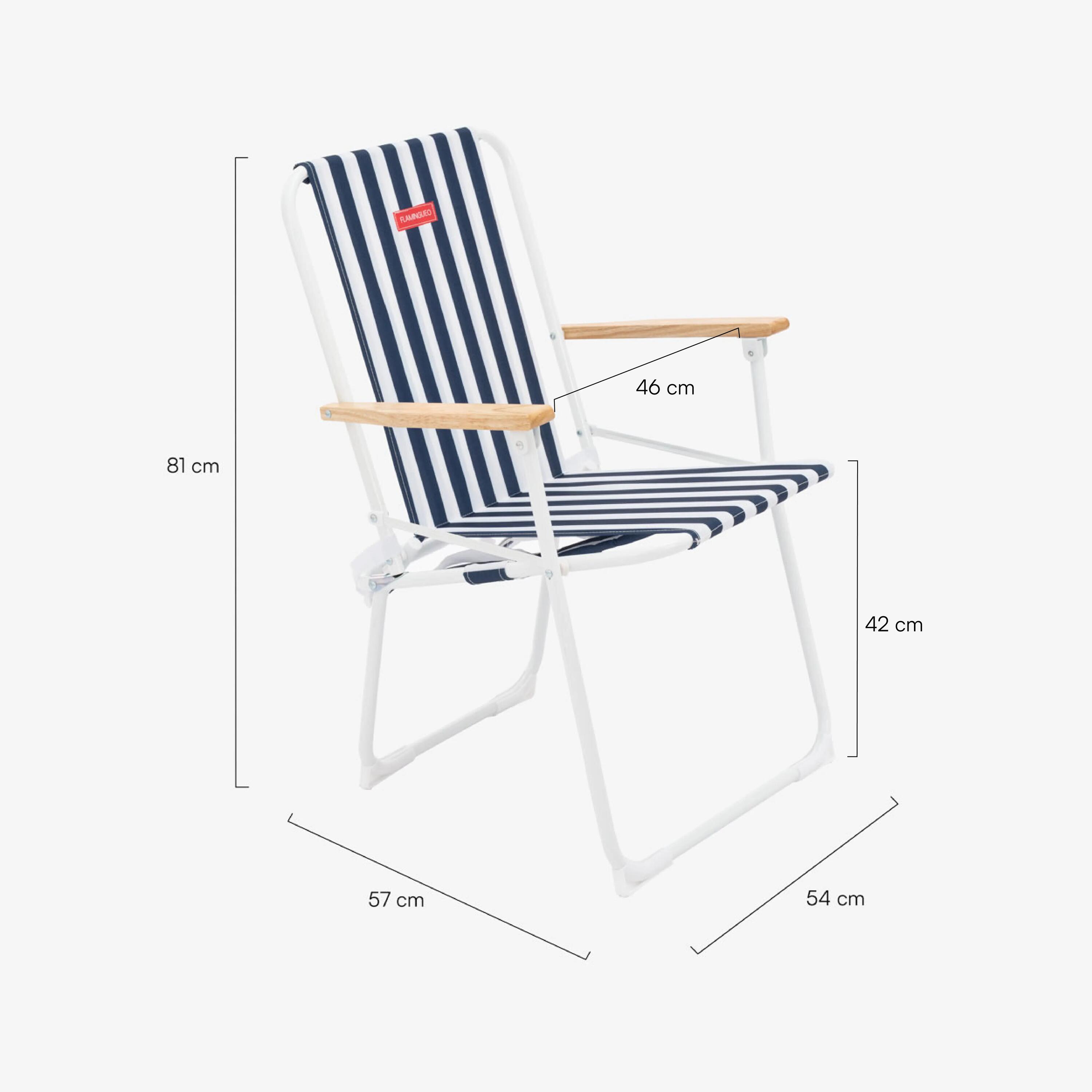 Flamingueo strandstuhl aluminium blau 7/7
