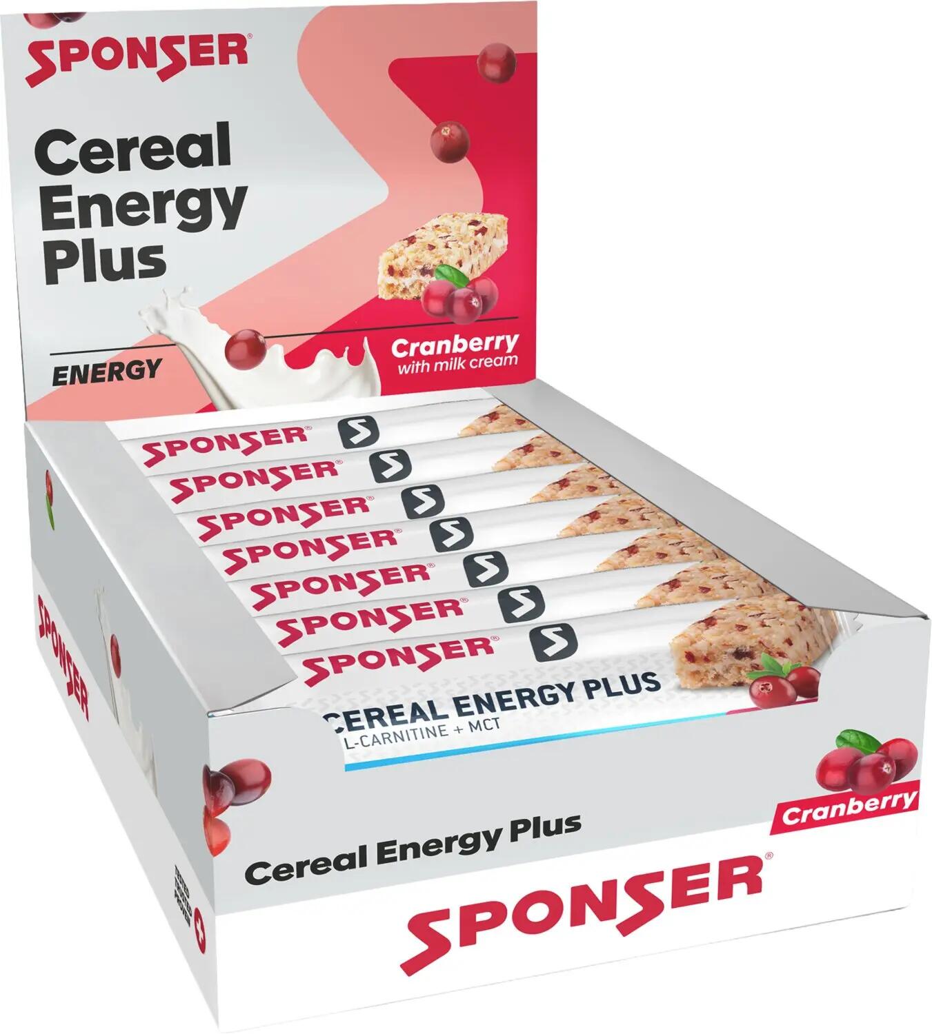 Cereal Energy Plus Bar, CRANBERRY Display (15 x 40 g) 2/3
